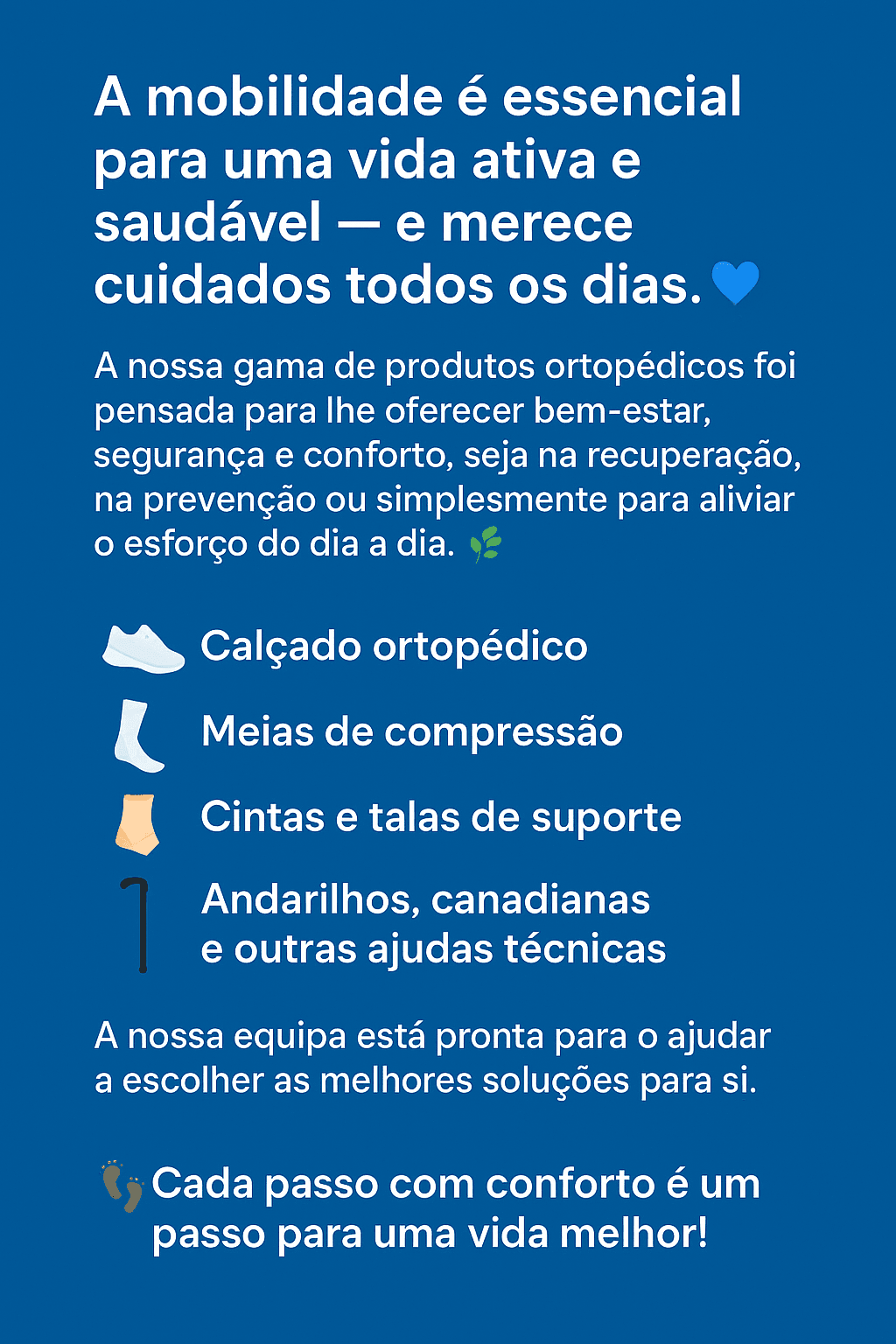  🦶💪 Cuide dos seus movimentos: conforto e apoio com a nossa gama de ortopedia