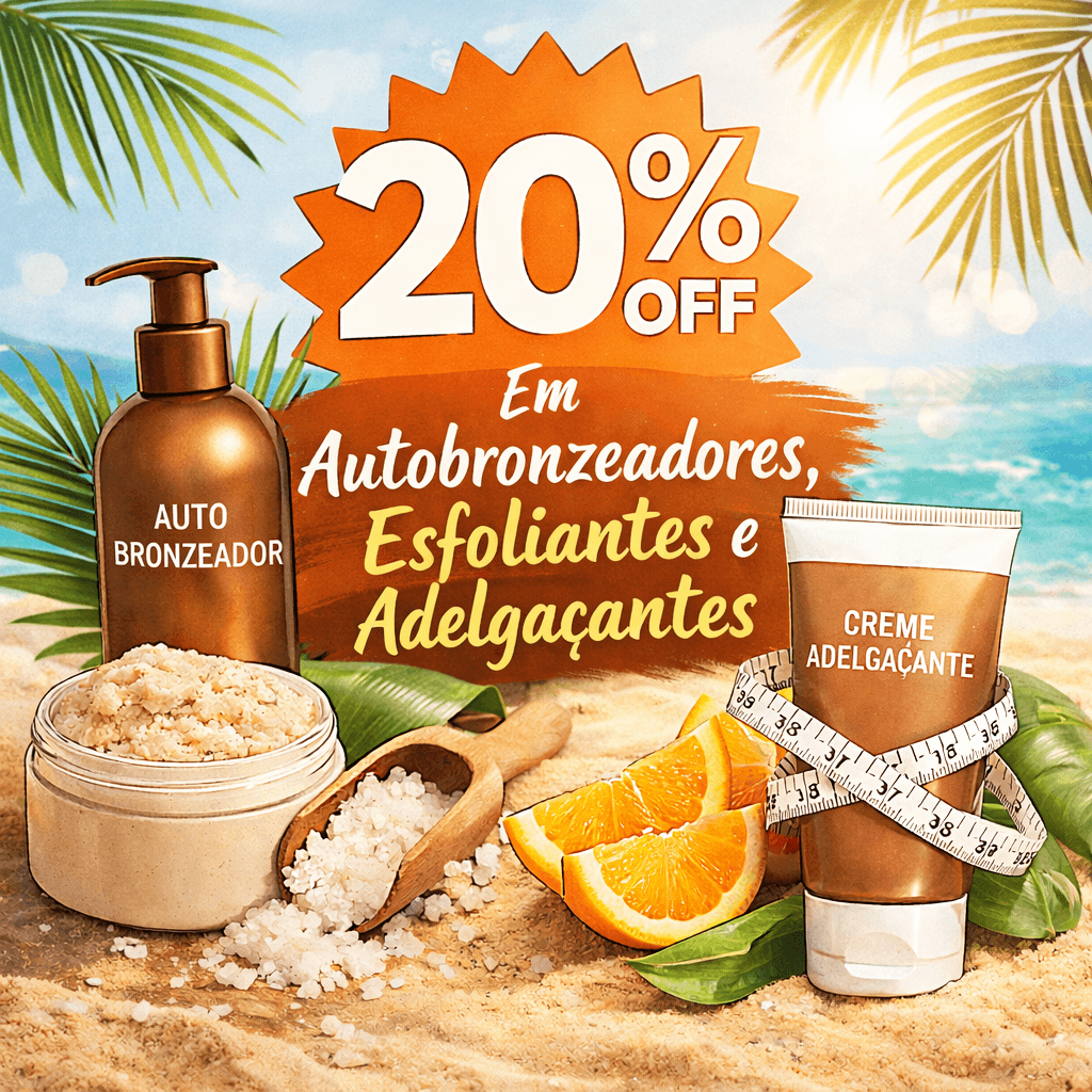 Aproveite -20% em Autobronzeadores, Esfoliantes e Adelgaçantes 💛