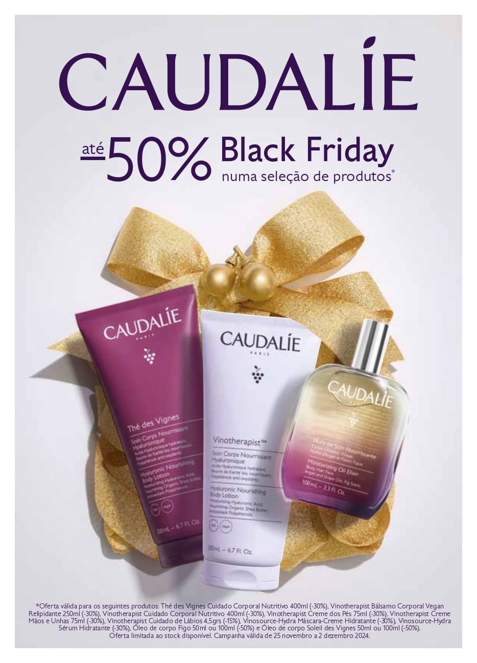 Campanha Caudalie Black Friday:  -50%