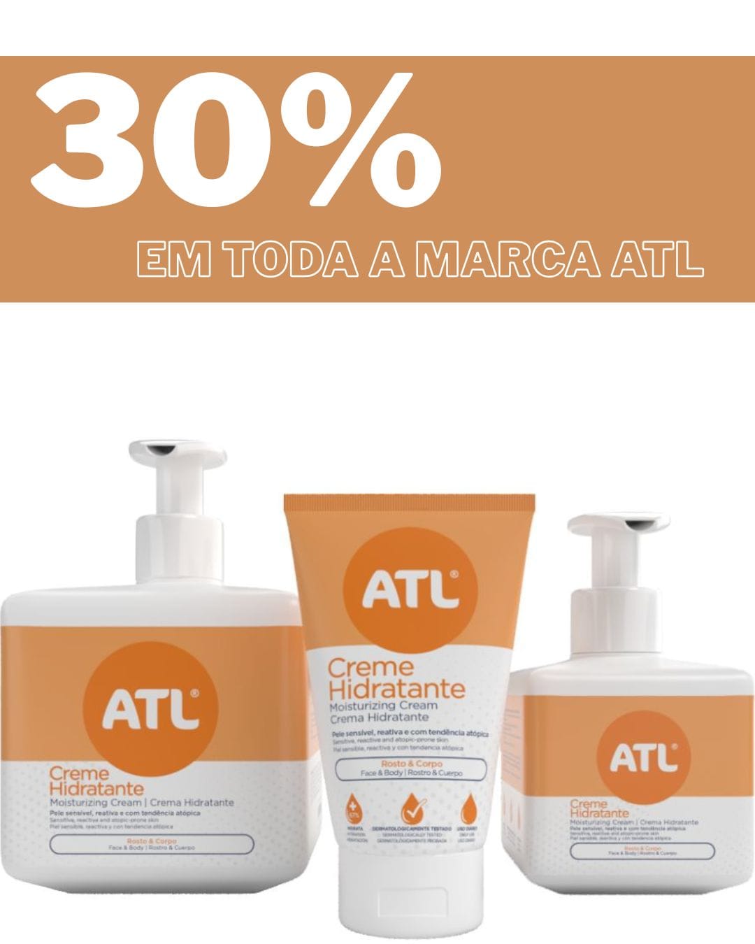  Cuide da sua pele com ATL – 30% de desconto!